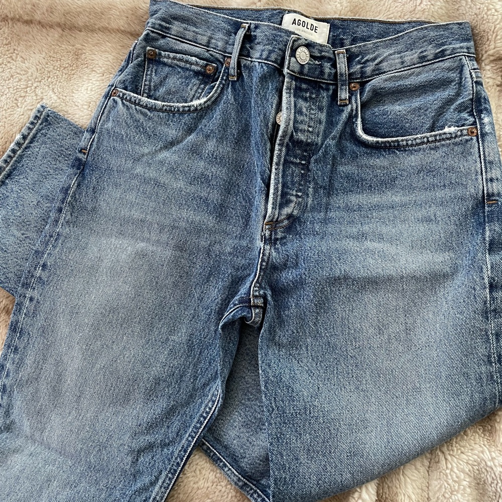 AGOLDE ripely mid rise straight jeans